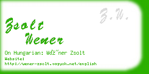 zsolt wener business card